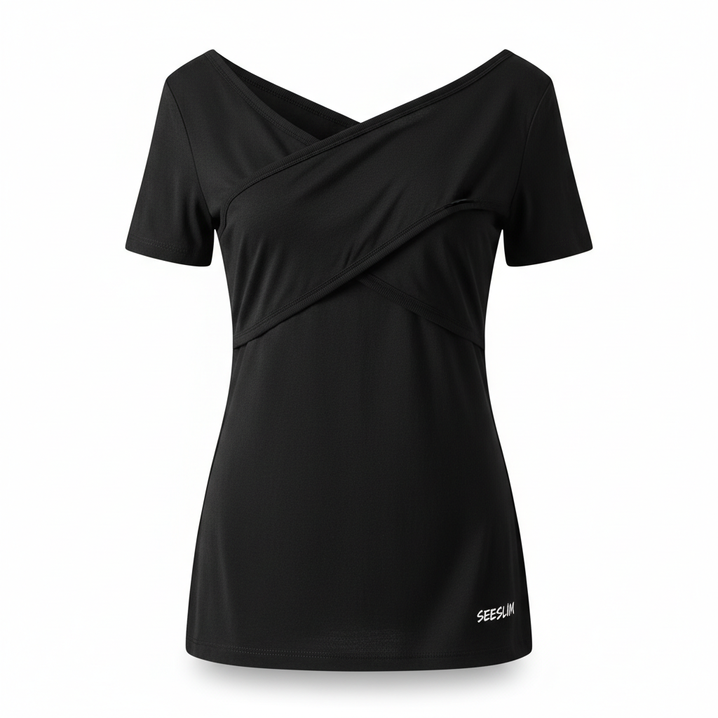 Seeslim Y2k Off Shoulder Cross T-Shirt